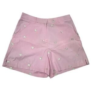 Lilly Pulitzer‎ Green Snail Pink Cotton Chino Casual Summer Shorts Womens Size 8